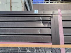 アルミフェンス凹みキズ補修　鹿児島市上福元町